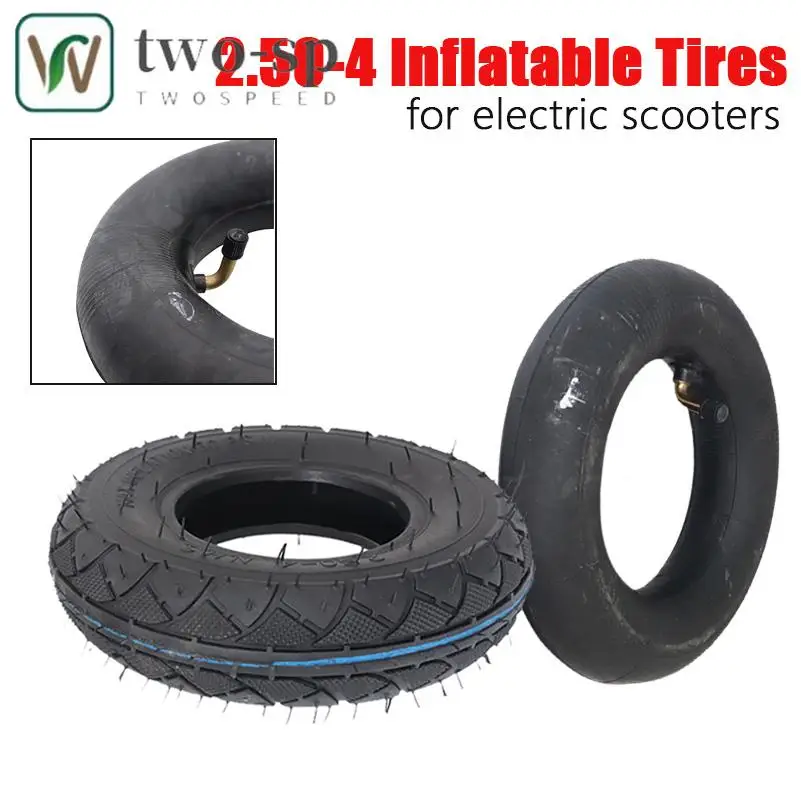 إطار خارجي 2.50-4 عالي الجودة وأنبوب داخلي قابل للنفخ 2.80/2.50-4، لأجزاء تعديل إطارات الدراجات الكهربائية