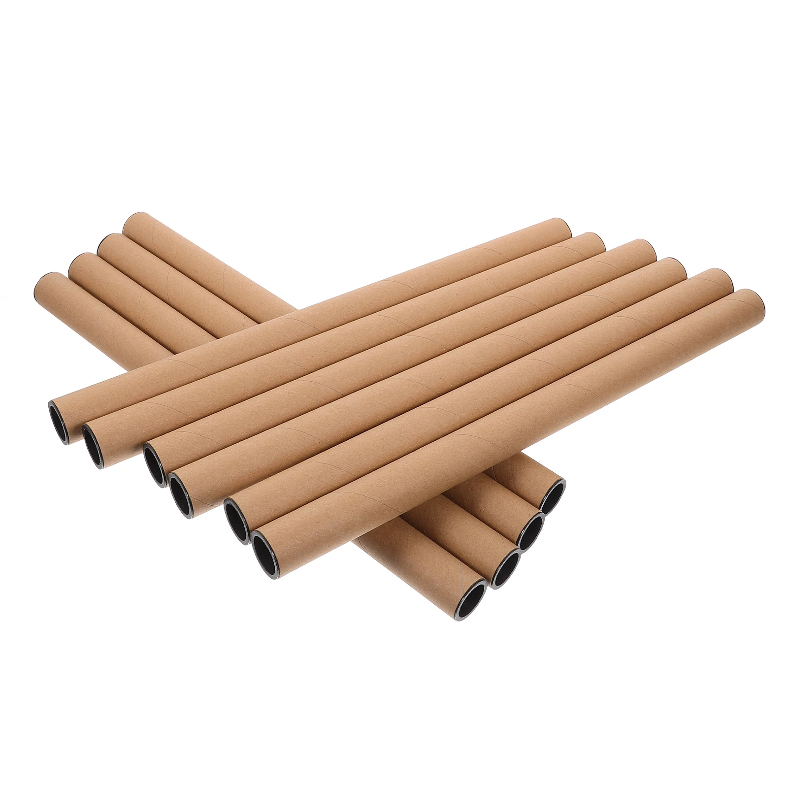 10Pcs Kraft Paper Mailing Tubes Poster Holder Tube Secure End Caps for Shipping Artwork Posters Storage Tube Mailing Tubes
