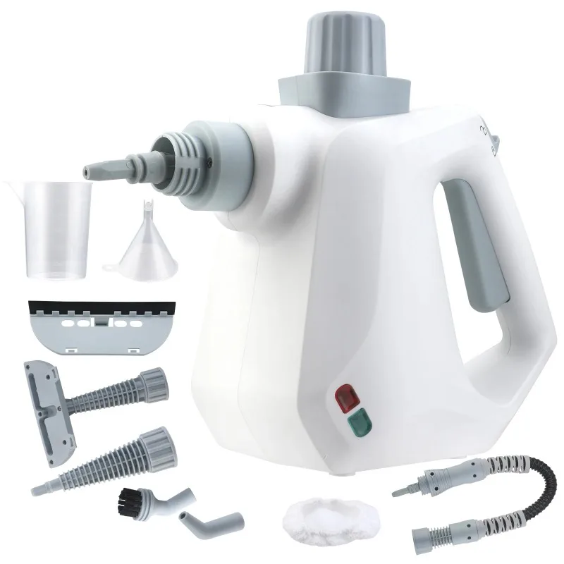 9-piece set of floor, car, carpet, indoor decoration 1000W handheld steam cleaner, large capacity portable steam engine