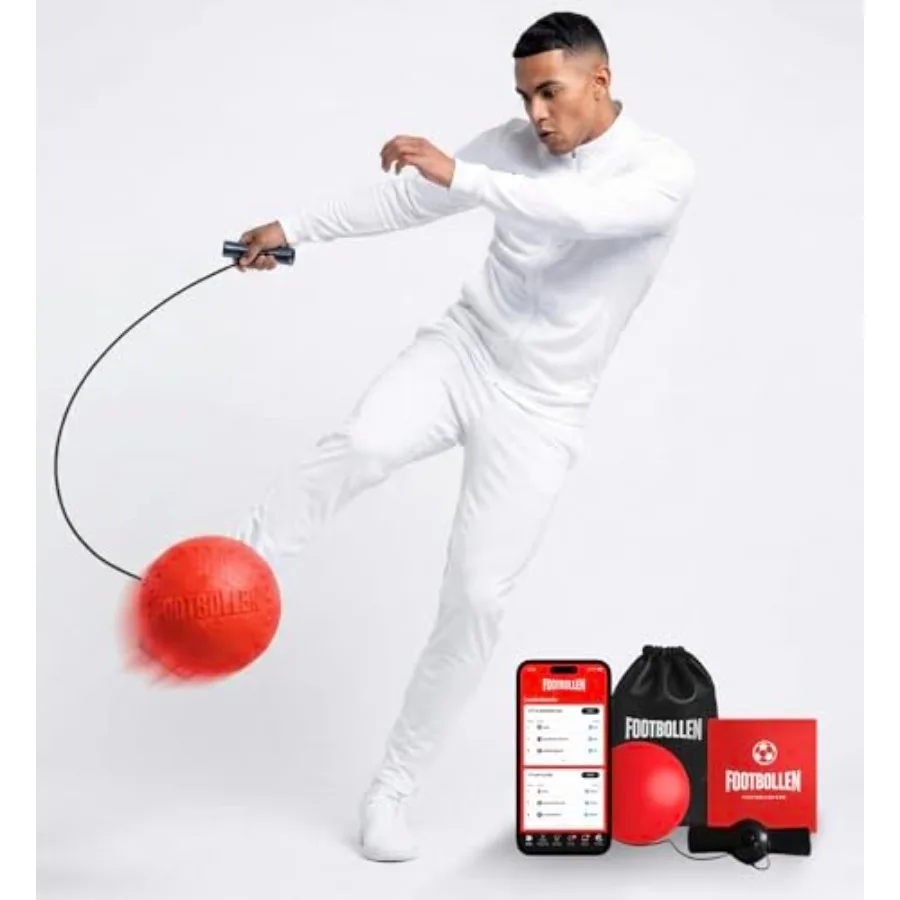 

Footbollen Kick Ball Interactive Soccer Training for,Teens and Adults Improve Foot-Eye Coordination, Agility and Ball Control
