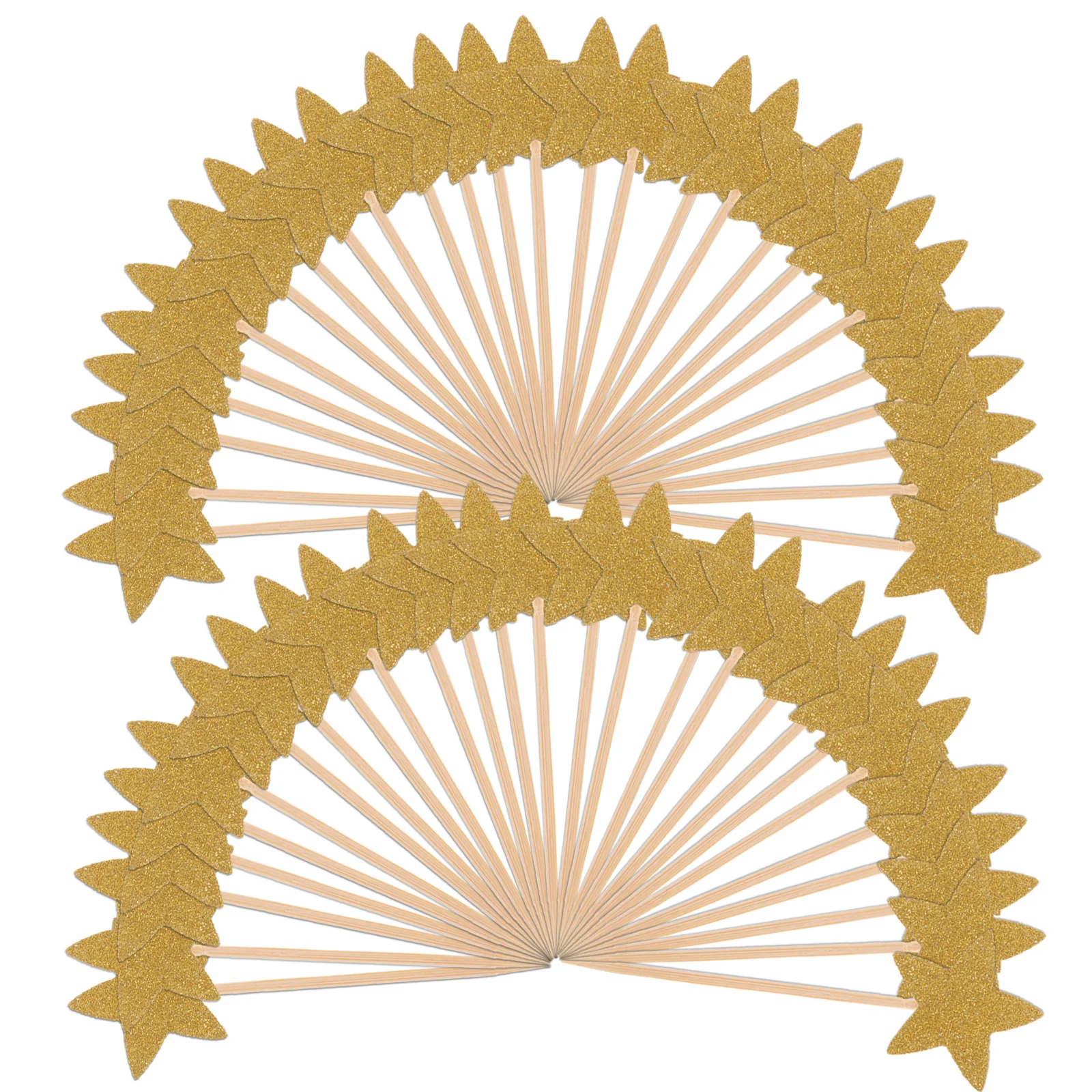 70 pezzi di decorazione per torte combinazione glitter stella cottura toppers per cupcake plettri di carta in legno ornamenti fai da te per dessert per feste