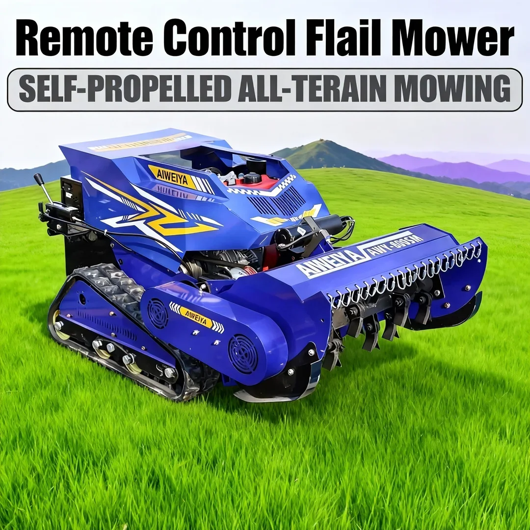 Customized Hot-Selling Flail Lawn Mower - High Quality All Terrain Remote Control Grass Cutting Machine