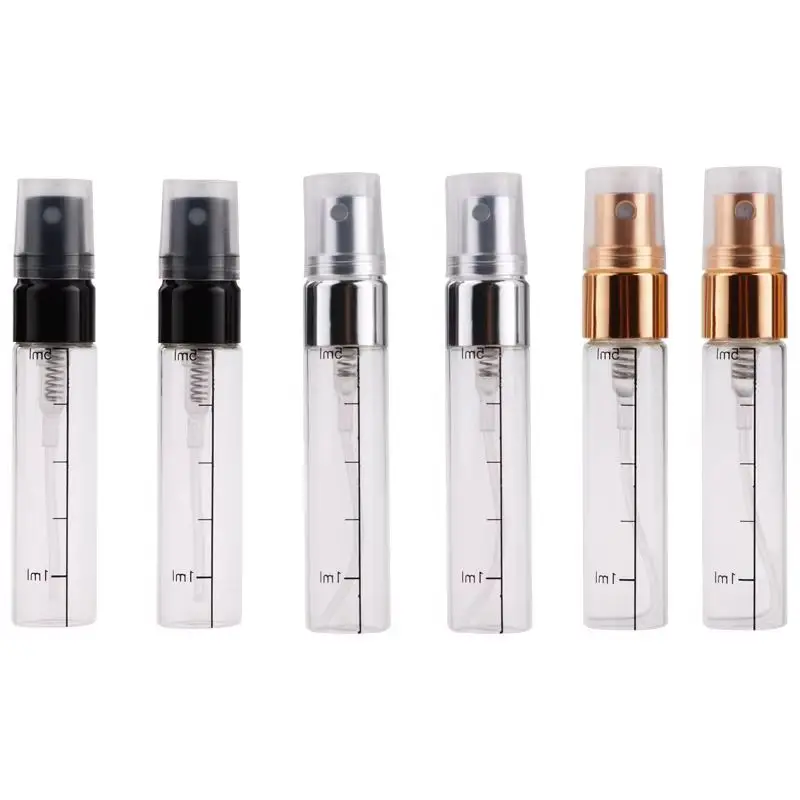 

20pcs 50pcs Glass Perfume Bottle 5ML Mist Spray Bottles Atomizador Perfume Bottle 5g Cosmetic Travel Spray Container with Scale