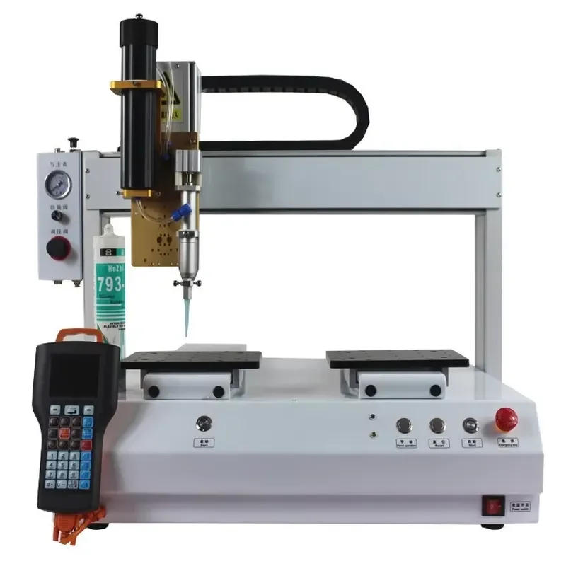 Desktop Automatic Liquid Injector UV Glue Dispenser 3 Axis Numerical Control Robot Glue Dispensing System for PCB LED