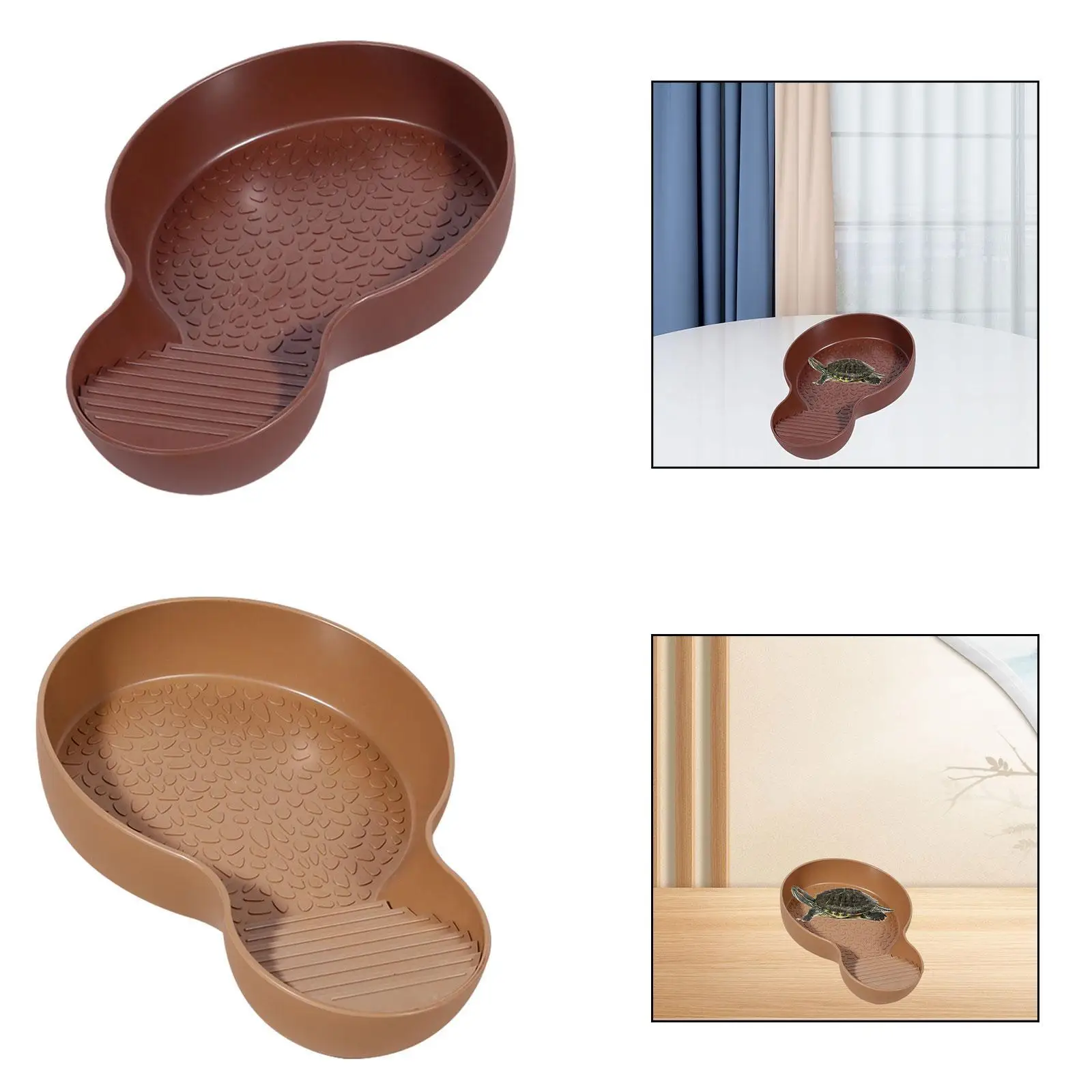 

Reptile Feeding Water Bowl Reptile Bathing Dish Pool for Frogs Turtle Snake