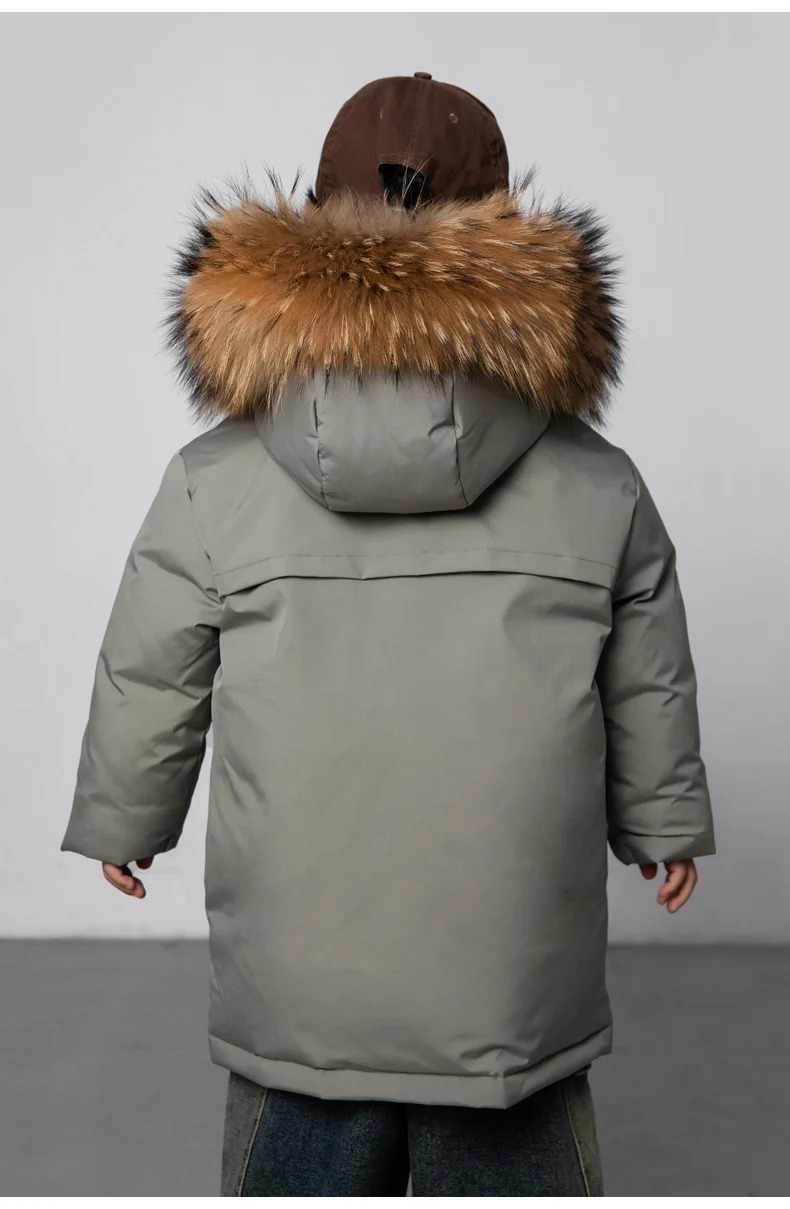 OLEKID 2025 -30 Degree Russian Winter Children Down Jacket Hooded Thick Warm Boys Jacket Coat 3-10 Years Kids Girl Parkas Outfit