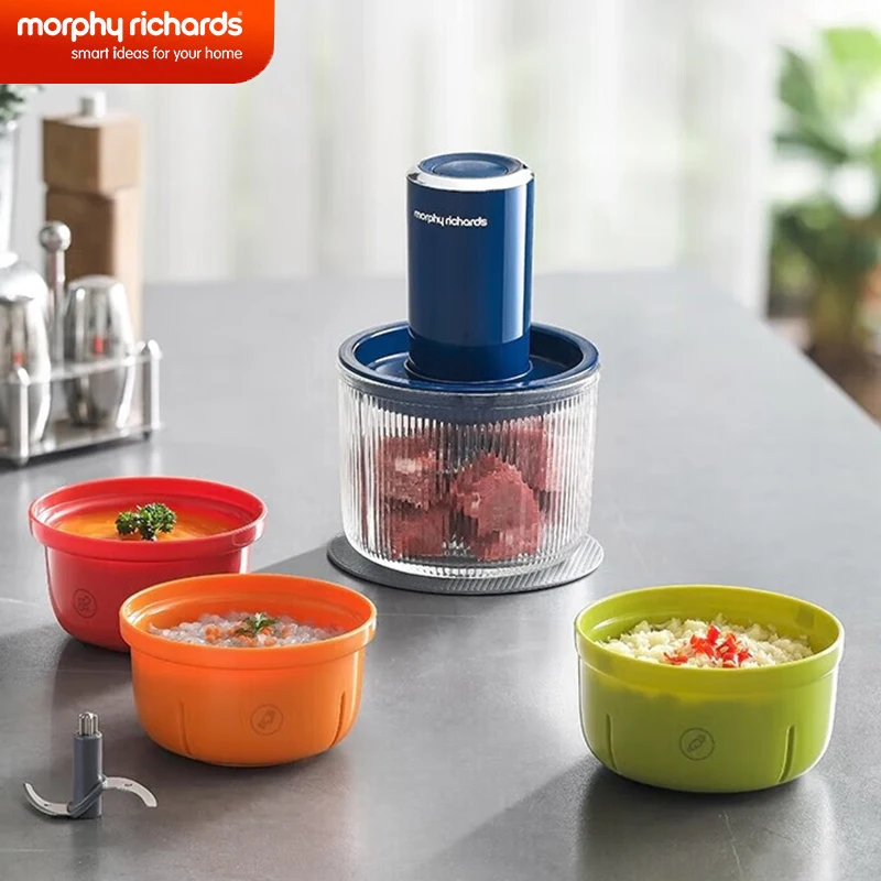 

Morphy Richards Electric Chopper Meat Grinder 4 Bowls Mincer Food Processor Kitchen Slicer Egg Beater Garlic Vegetable