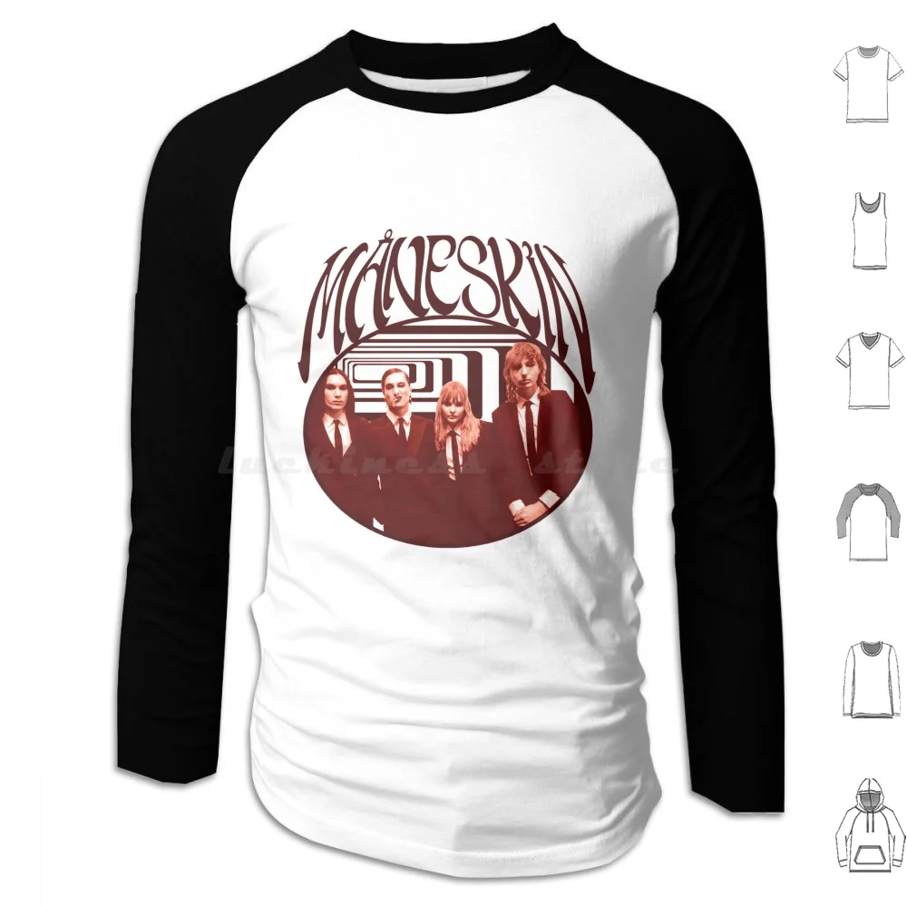 

Maneskin Optical Hoodies Long Sleeve Maneskin Band Song Music Italy Italian Musica Sanremo Rocknroll N Roll