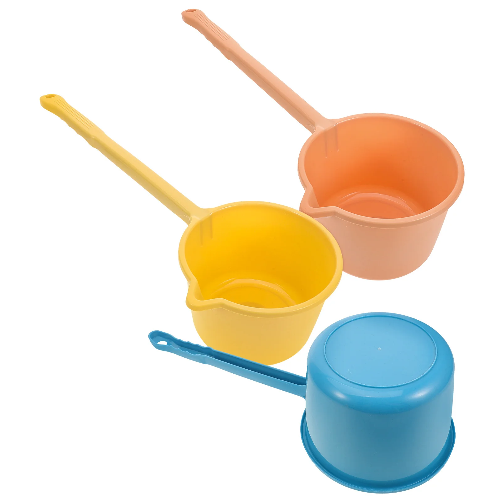 

3pcs Water Ladle Long Handle Pp Material Kitchen Bath Garden Scoop For Watering Plants Household Camping Multipurpose Plastic