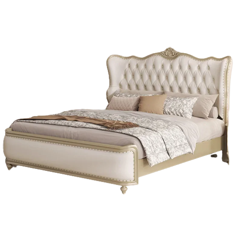 Aesthetic Modern Bed Quilts Vintage Bedroom Luxury Headboard Double Beds King Size Camas Matrimonial Garden Furniture Sets