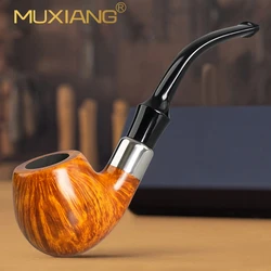 MUXIANG Handmade Briarwood Tobacco Pipe Peterson: Halloween  Pipe Sandblasted Bat Pipe 9mm Pipe Channel Apple smoking Wood Pipe