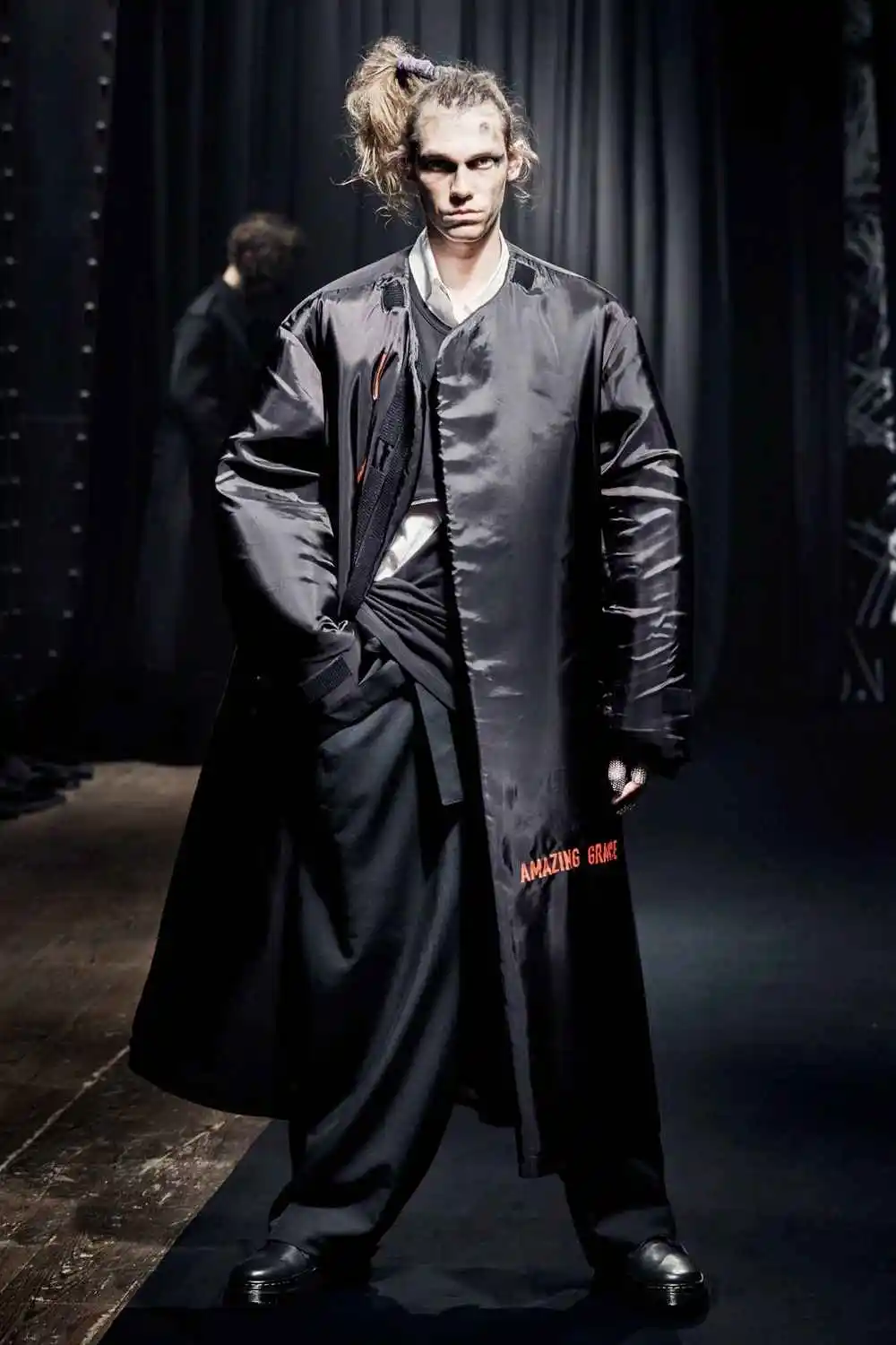 TOP-YAMAMOTO Japanese original design dark and niche black wool loose pants