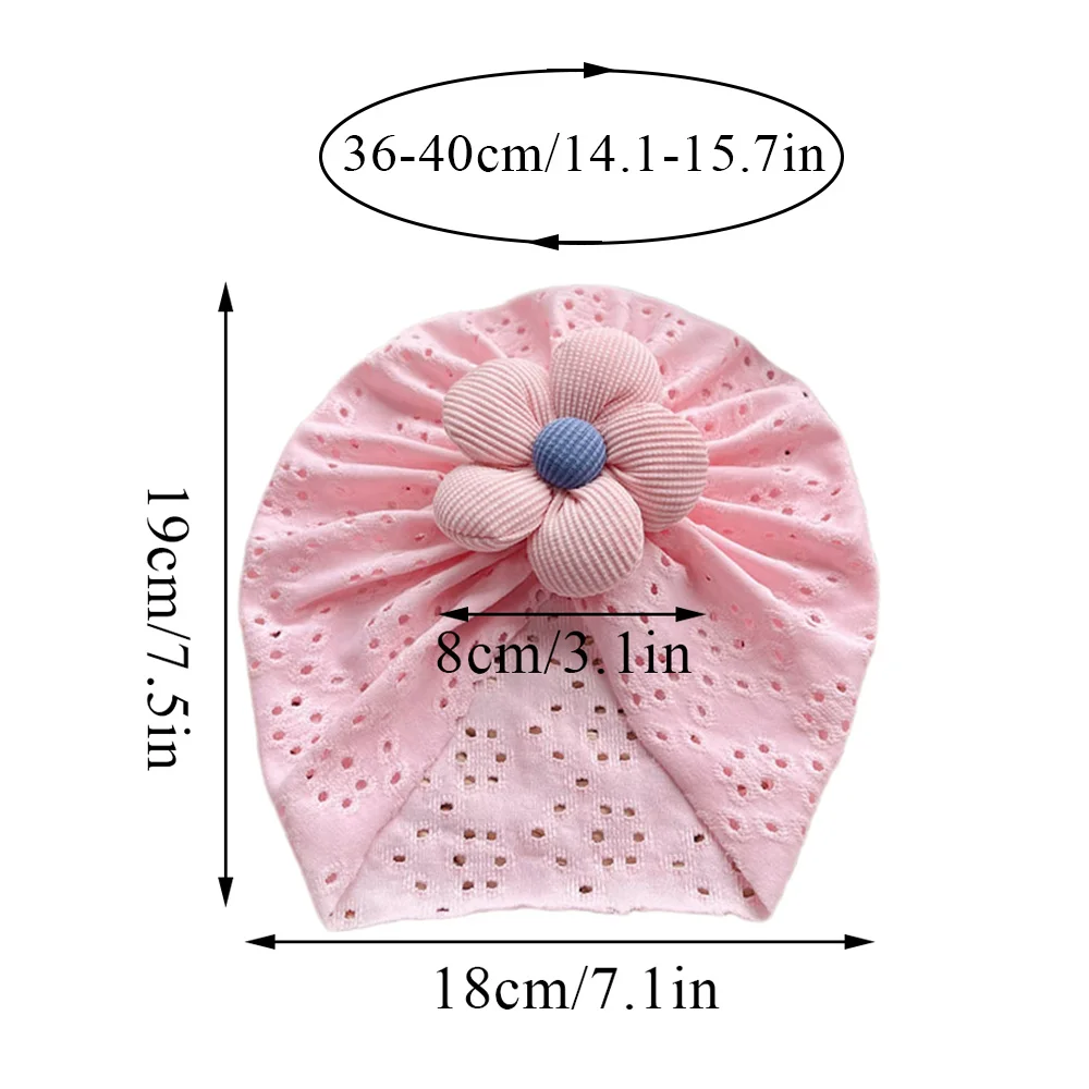 1PCS Lovely Bowknot Baby Hat Knitted Newborn Turban Girls Cap Head Wraps Solid Color Boys Hat Headband Cute Hair Accessories