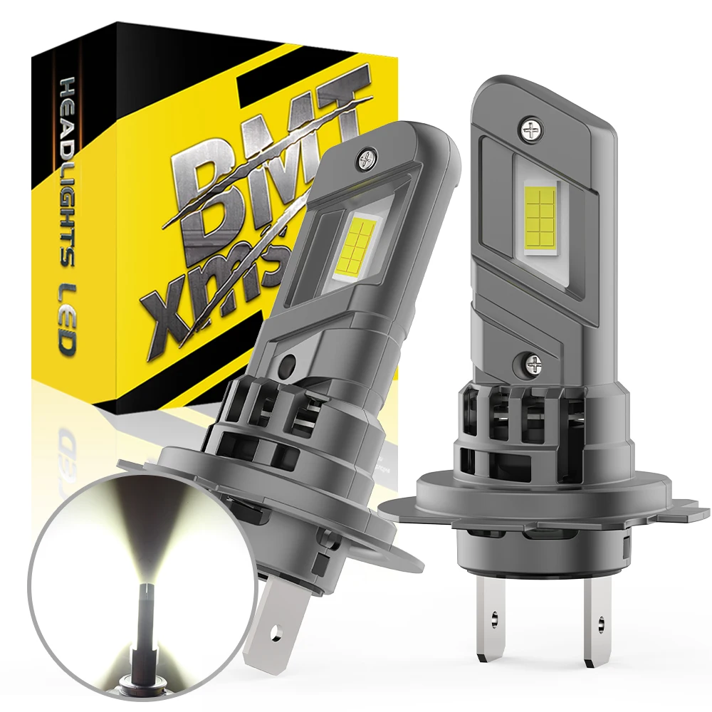 

BMTxms 2PC с вентилятором H7 светодиодный автомобильный мото дальнего ближнего света противотуманные фары DRL лампа накаливания для Toyota Hyundai Subaru Nissan Honda Mazda