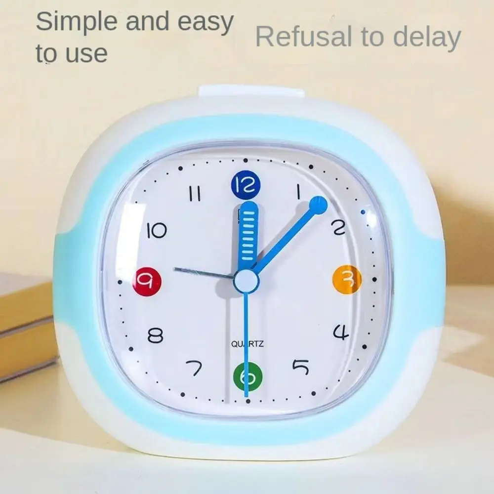 Mute Silent Alarm Clock with Night Light Anti-drop Children Desktop Clock Time Management Self-discipline Tabletop Clock Bedside