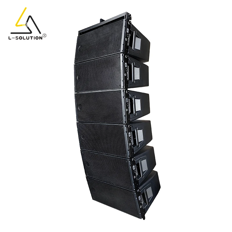 6 Pcs HDL20 Dual 10inch Professional Powered Audio Sound System Neodymium Magnet Active Line Array Subwoofer Speakers 8ohm