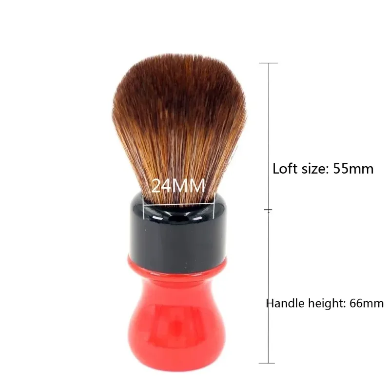 YAQI 24MM Ferrari Rough Complex Black Version Best Quality Brown Synthetic Hair Mens Shaving Brushes Easy Handling And Control