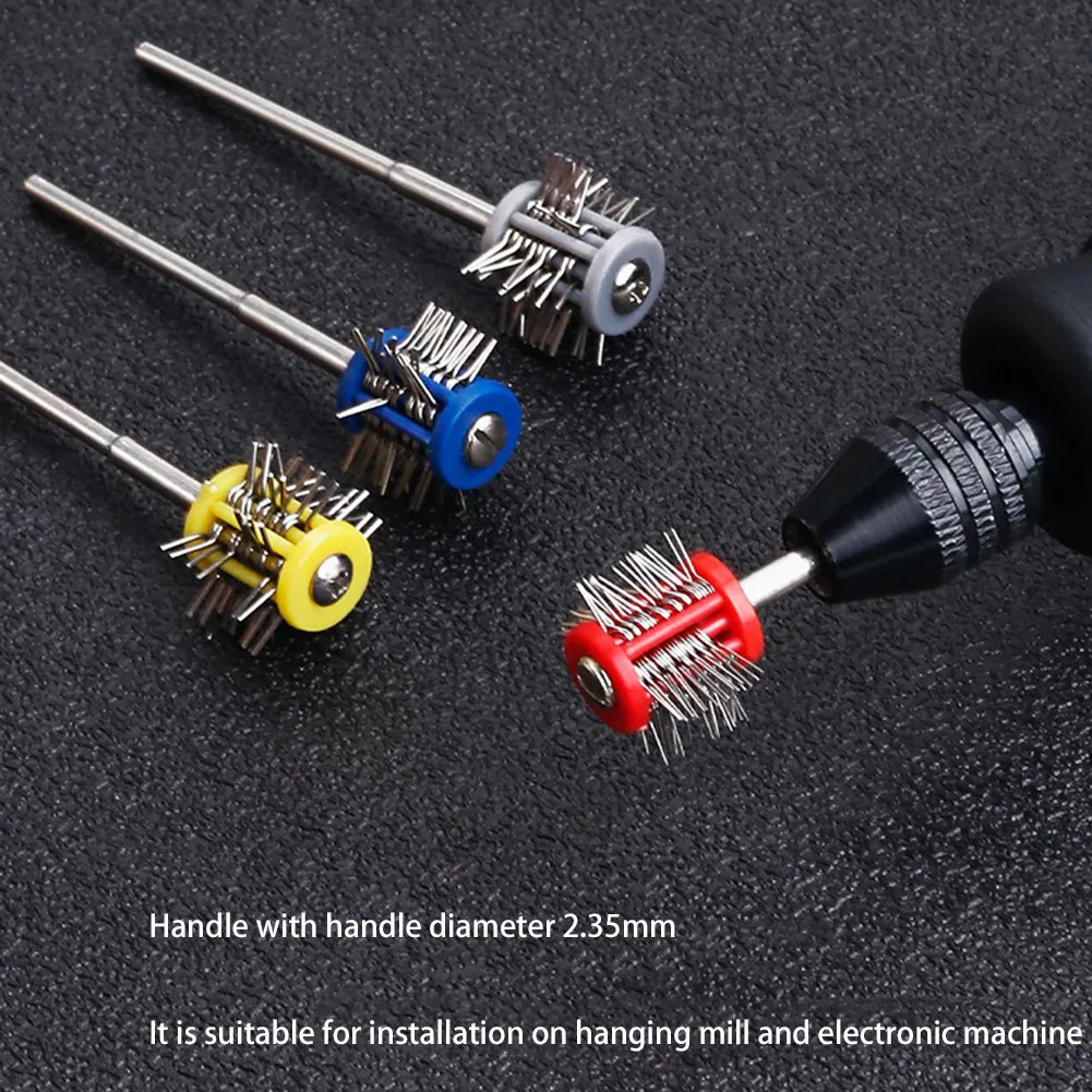 

AB47-Pro Texturning Brushes Professional Polishing Grit Mounted Matt Wire Brush With Handle DIY Jewelry Making Tools