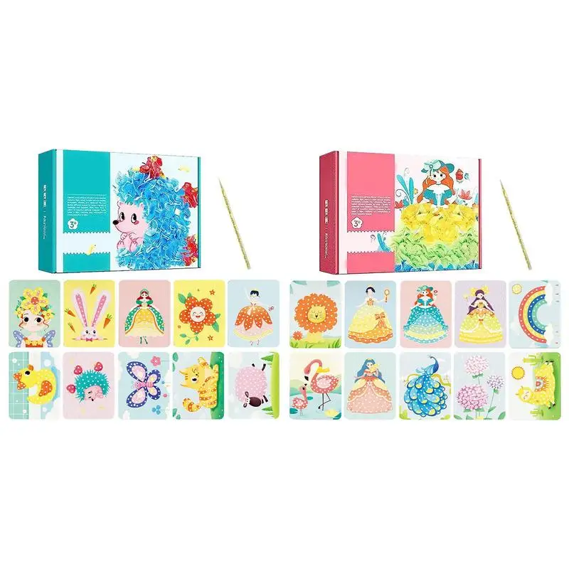 

DIY Dress-Up Book Set Poke Art Hand-Painted 3D DIY Toys Safe To Use Painting Supplies Gifts For Thanksgiving Easter New Year