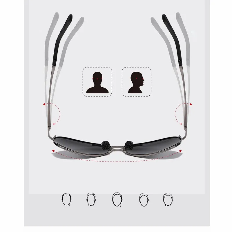 New Aviation Frame Polarized Sunglasses Men Luxury Brand Sun Glasses  Pilot Male Day Night Vision Driving Eyewear UV400