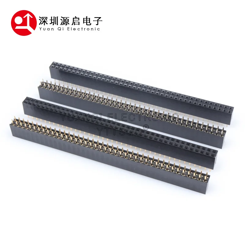 5PCS 2X40 PIN Double Row Straight FEMALE PIN HEADER 2.54MM PITCH Strip Connector Socket 2*40 40p 40PIN 40 PIN FOR PCB BOARD