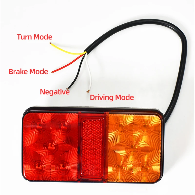 1Pc Super Bright 10LEDs LED Rear Tail Lights Reverse/Stop/Fog Lamp for Lorry Truck Trailer Caravan Bus Motorhome 12V Pickup image 4