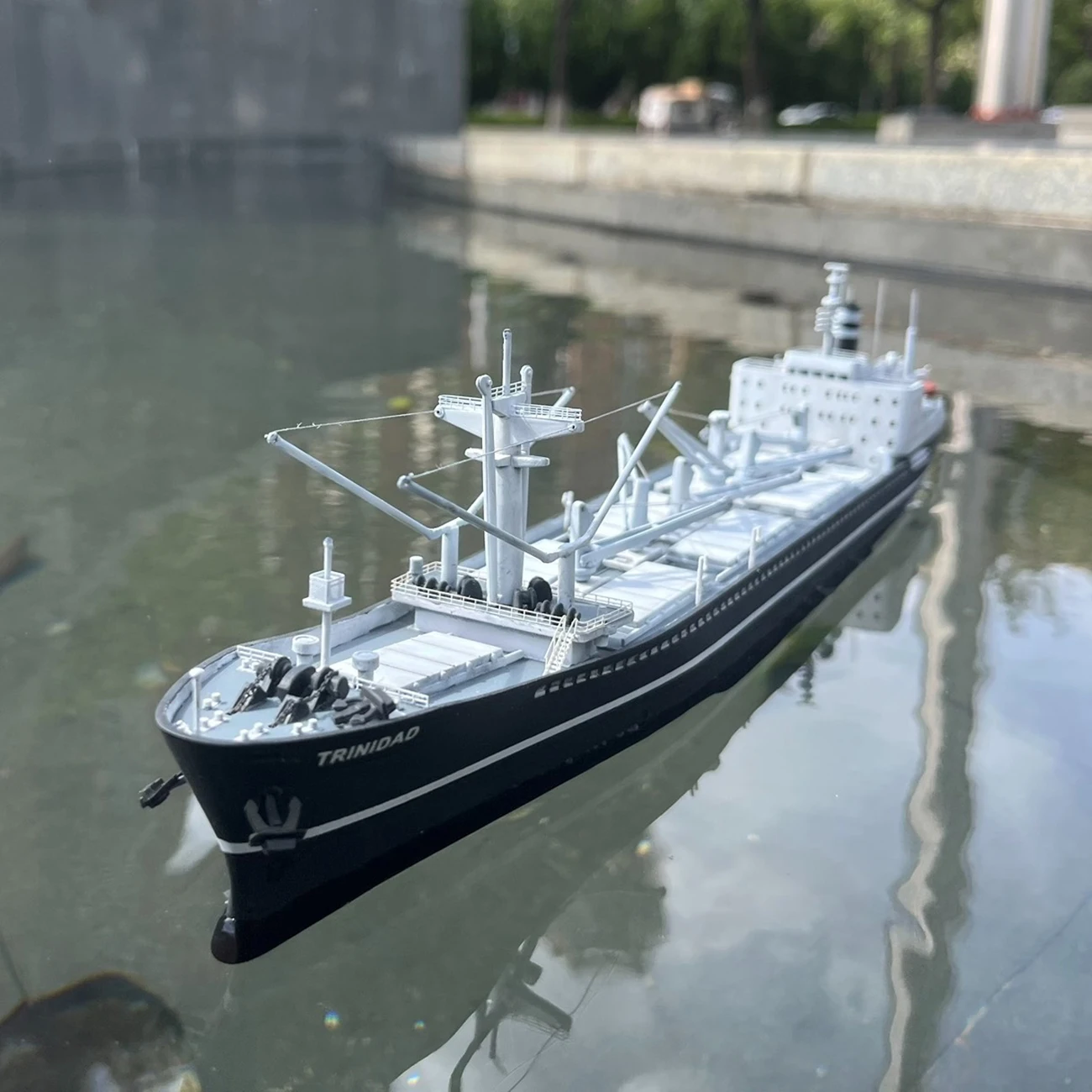 Barco teledirigido 1/450, 38cm, TRINIDAD, lanzador oceánico, barco teledirigido, luz dinámica, barco teledirigido, modelo RTR, juguete para regalo para niño