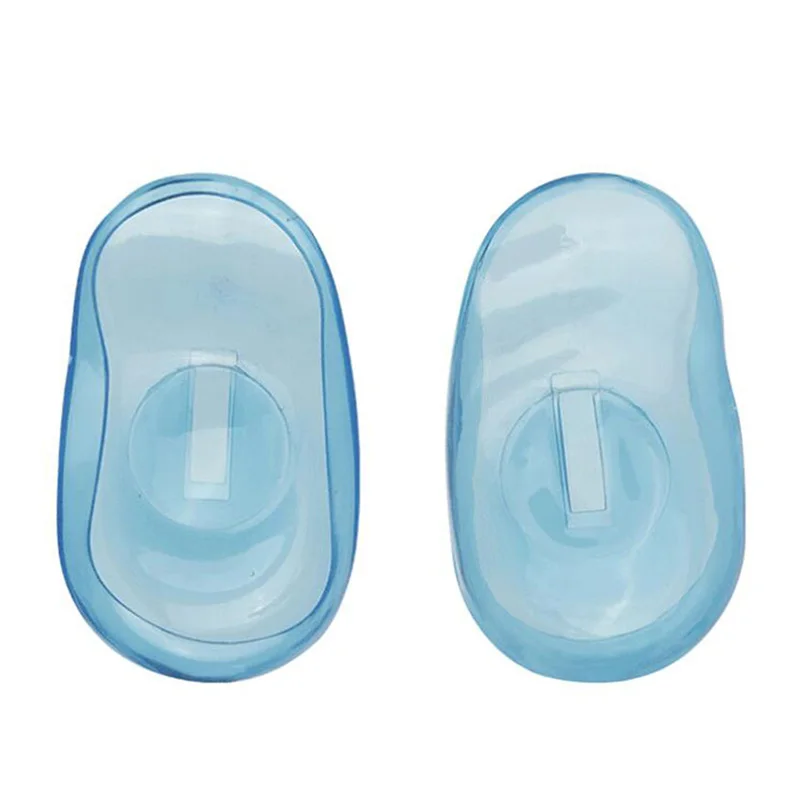 2 pçs/set capa de ouvido de silicone à prova dwaterproof água cabeleireiro cabelo tingimento earmuffs protetor protetor de alta temperatura tintura de cabelo ouvido capa