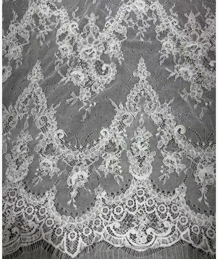 

НОВИНКА: Кружевная ткань ручной работы 3МХ1.5М с вышивкой шнуром и ресничками для свадебных платьев, белая кружевная ткань для шитья своими руками