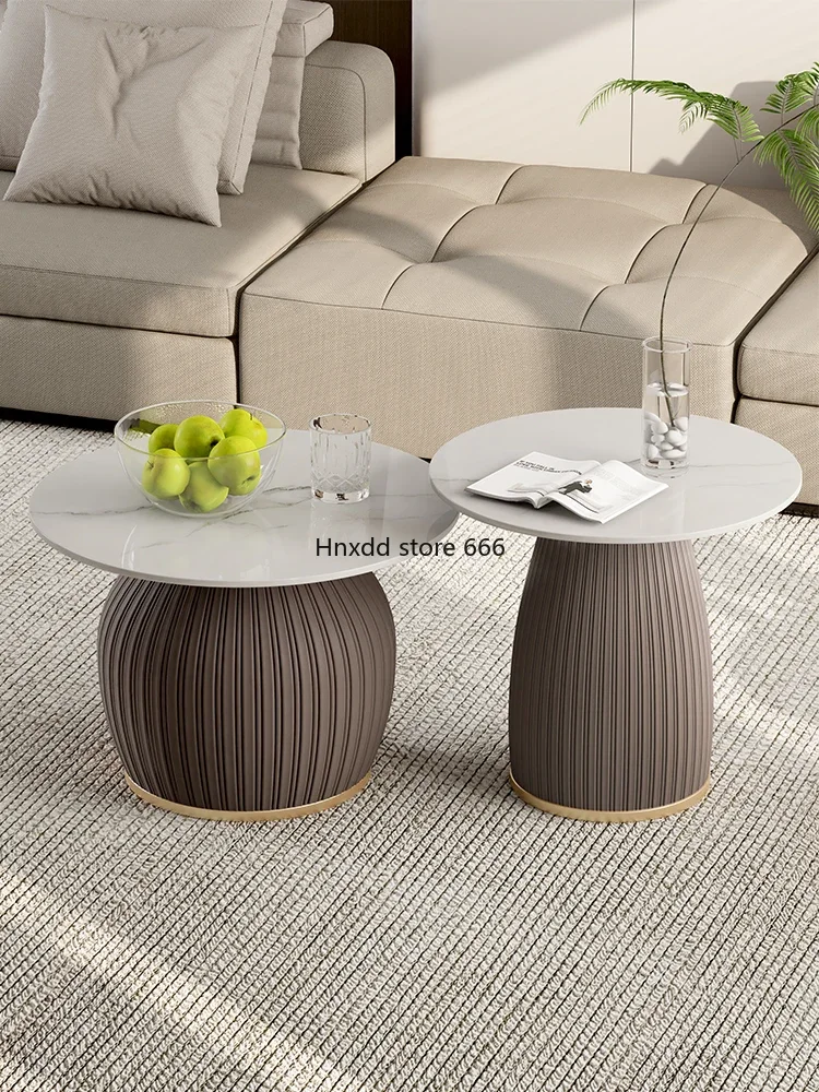 Rock slab coffee table living room household light luxury modern small apartment side table small table