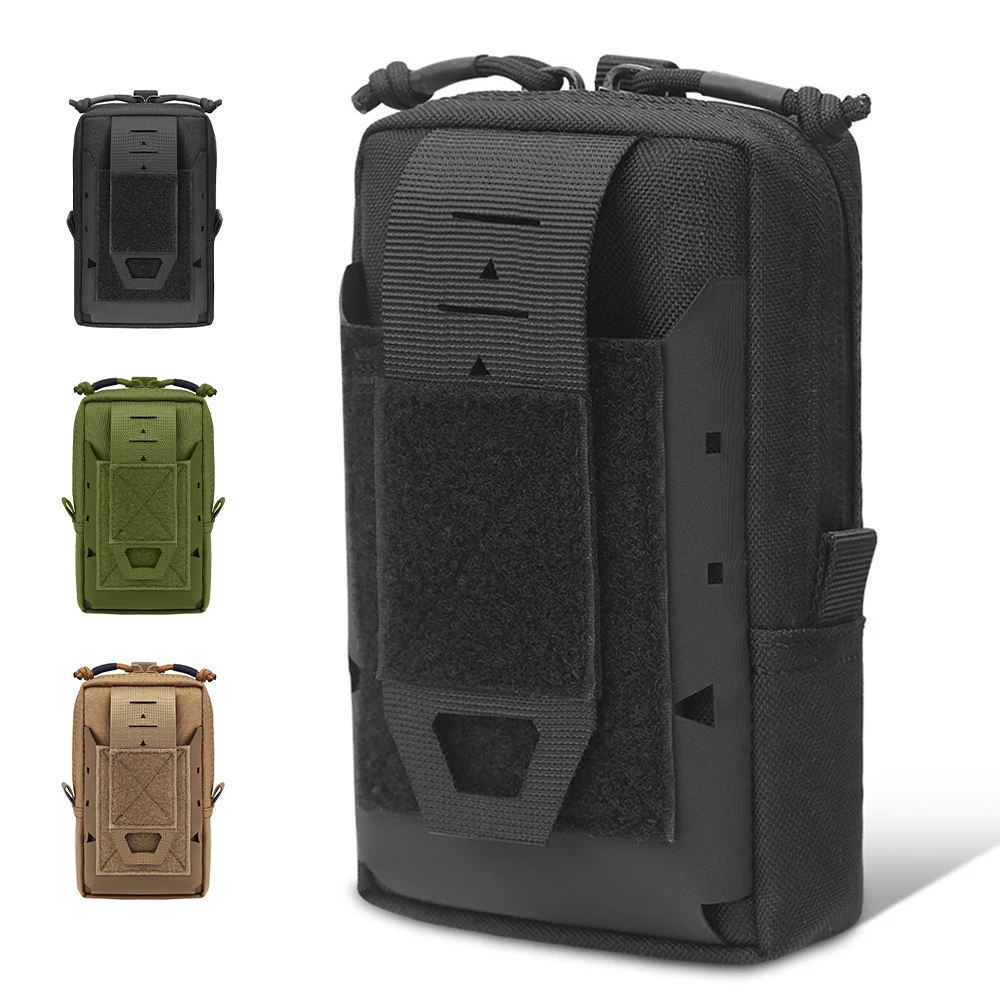Men Tactical Molle Waist Bag Outdoor Hunting Vest Pack Purse Phone Case Backpack Accessory Bag Military Pouch Bag EDC Tool Pack