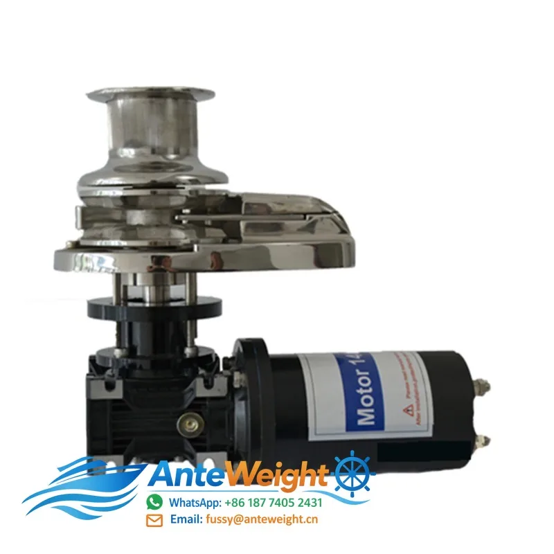 Marine DC 12v/24v Electric Drum Winch Capstan Winches Anchor Vertical Windlass 1000W Electric Anchor Winch for Small Boat