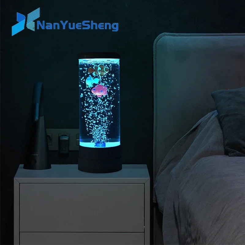 LED Fish Lamp Ambient Night Light Remote Control Color Changing Decorative Lights Aquarium Birthday Gift For Children USB