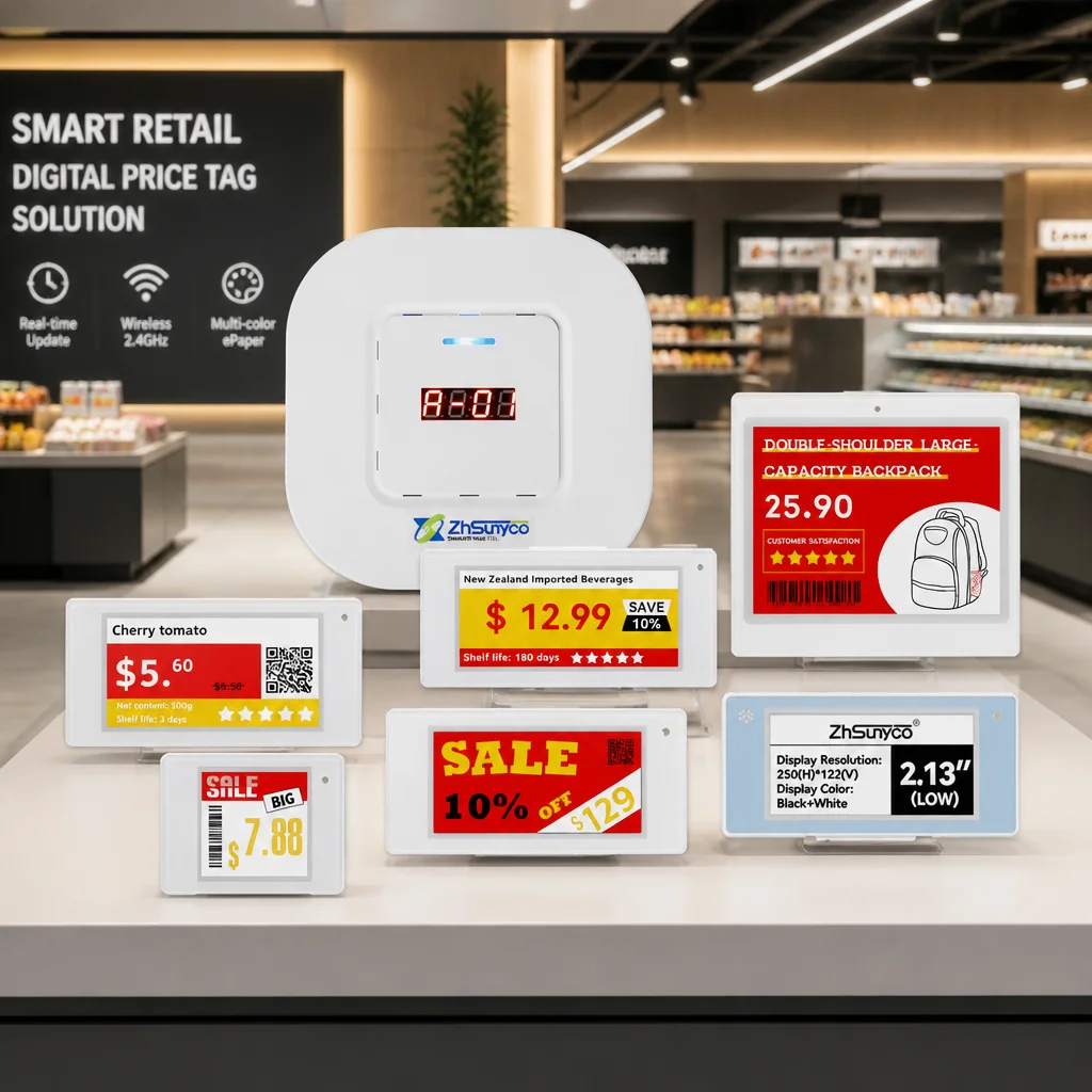 2.4GHz Digital E-ink Price Tag Automatic Electronic Shelf Labeling System for Supermarket