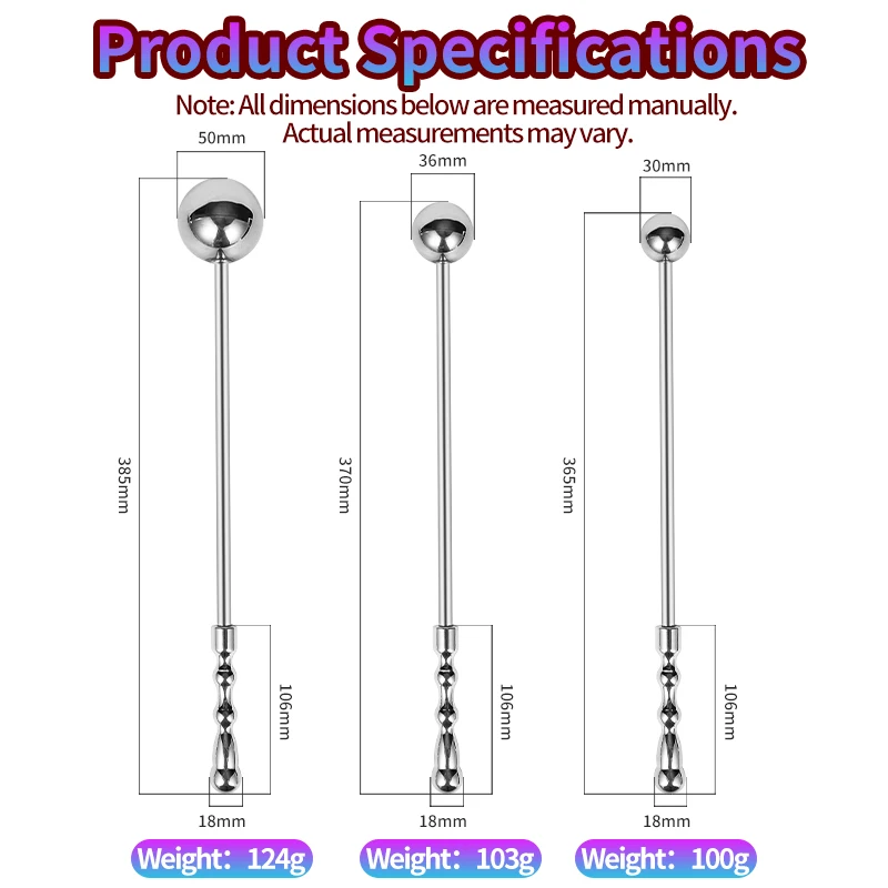 Handheld Stainless Steel Ball-Shaped Massage G Spot Wand Metal Anal Butt Plug Masturbation Pleasure Stick Anus Stimulator Sextoy view 6