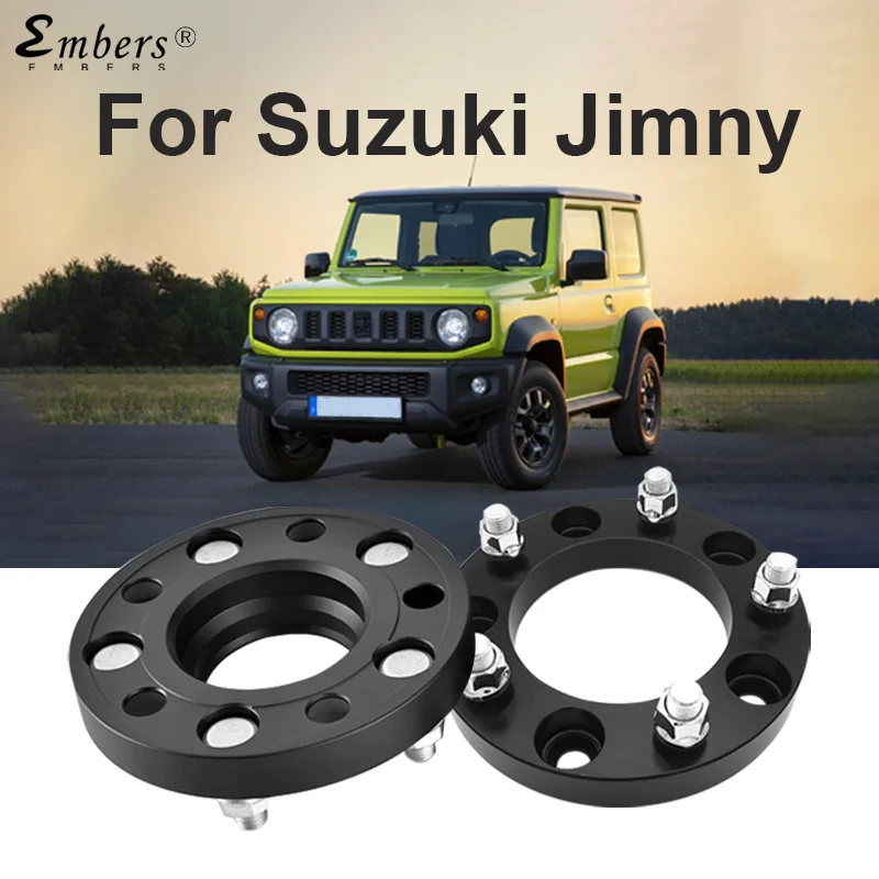 

Embers For Suzuki Jimny PCD 5X139.7 CB 108mm M12X1.25 Wheel Spacers Black Forged Aluminum Hub Adapter 1 Piece