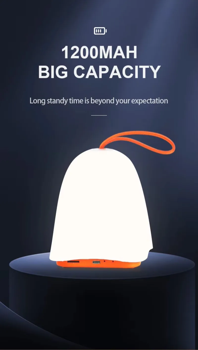 

Портативная Bluetooth-колонка с LED-подсветкой для кемпинга и активного отдыха, беспроводная акустика
