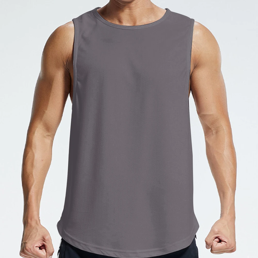 Men Summer Fitness Tank Tops Gym Workout Fitness T-Shirt Breathble Undershirts Sport Male Musle Sleeveless Vest Top