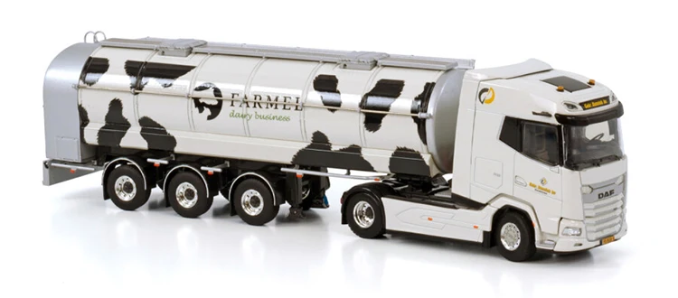 Alloy Model WSI 1:50 Scale DAF XG 4X2 Axle Tractor,Transport Container Tank Truck Diecast Toy Model,GEBR. DUNNINK 01-3647