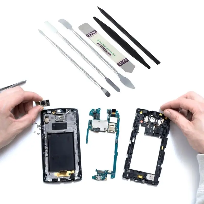 Y55E 6PICES / SET SET MÉTAL THELPHEMENT Réparation l'outil d'ouverture Pry Téléphone Tablet Écran Tablette Écran