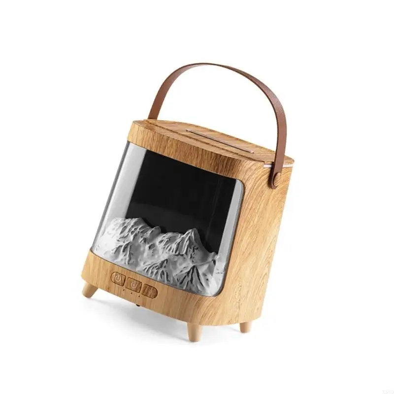 Portable Humidifier for Bedroom Humidifier Realistic Flame Easy Clean Humidifier N58D