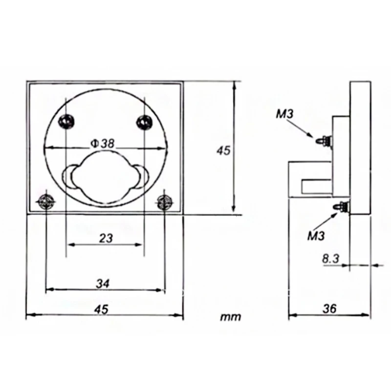 Dc microammeter 91c4 0-100uA 100uA 200uA 300uA 500uA Rectangle Analog Panel Ammeter Gauge Amperemeter Class 2.5 45*45mm