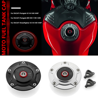 New For DUCATI Diavel V4 2023 Streetfighter V2 Panigale 1199 1299 899 959 CNC Motorcycle Fuel Gas Tank Cap With Key Airbox Cover