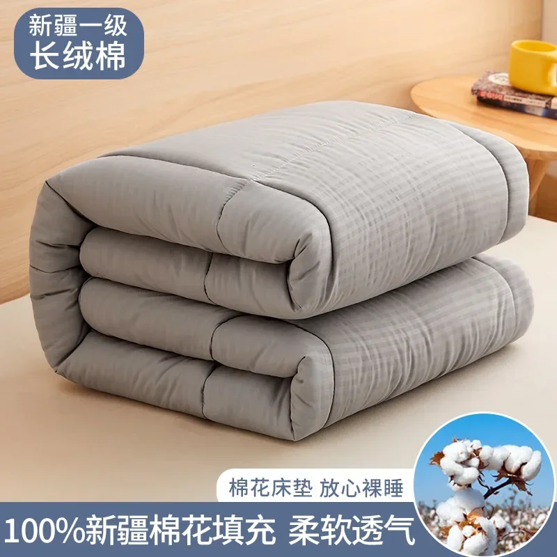 

2024 New 100% Xinjiang Cotton Cotton Bed Mat Household Four Seasons Upholstered Bed Mat Tatami Bed Mat