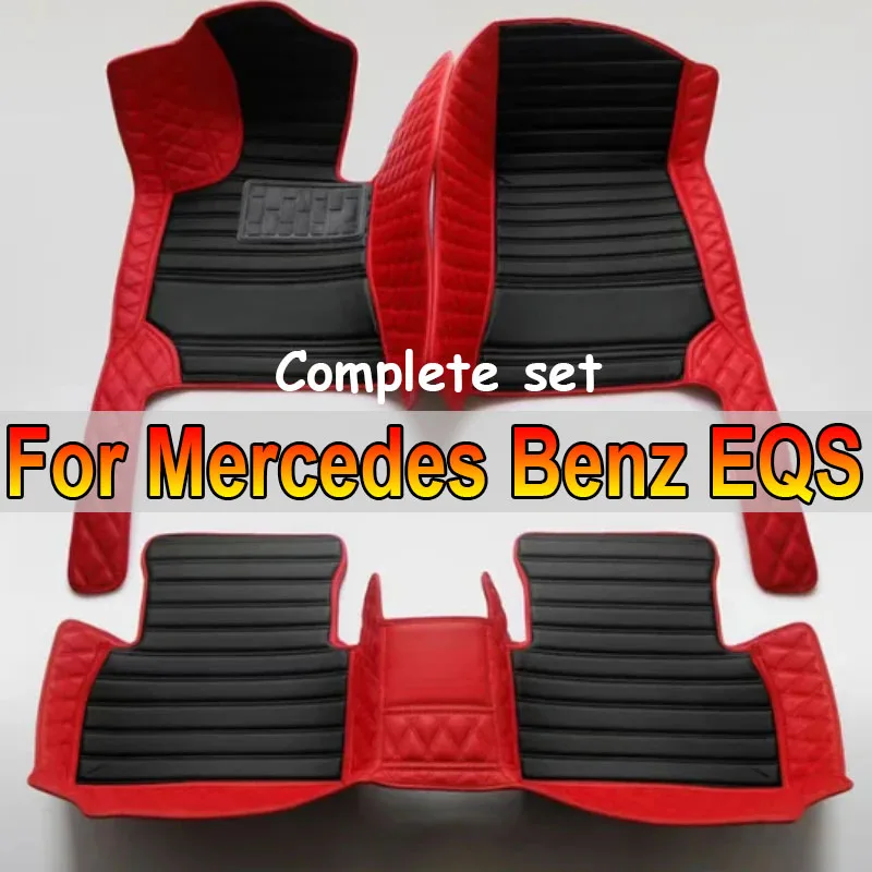 

Custom Car Floor Mats for Mercedes Benz EQS 2022 2023 Years Artificial Leather Carpet Interior Car Accessories