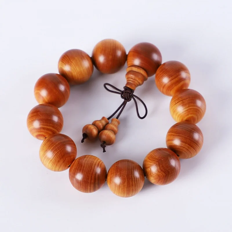 Taihang Mountain Arborvitae Red Oil Mature Material Cloud Pattern Buddha Beads Bracelet