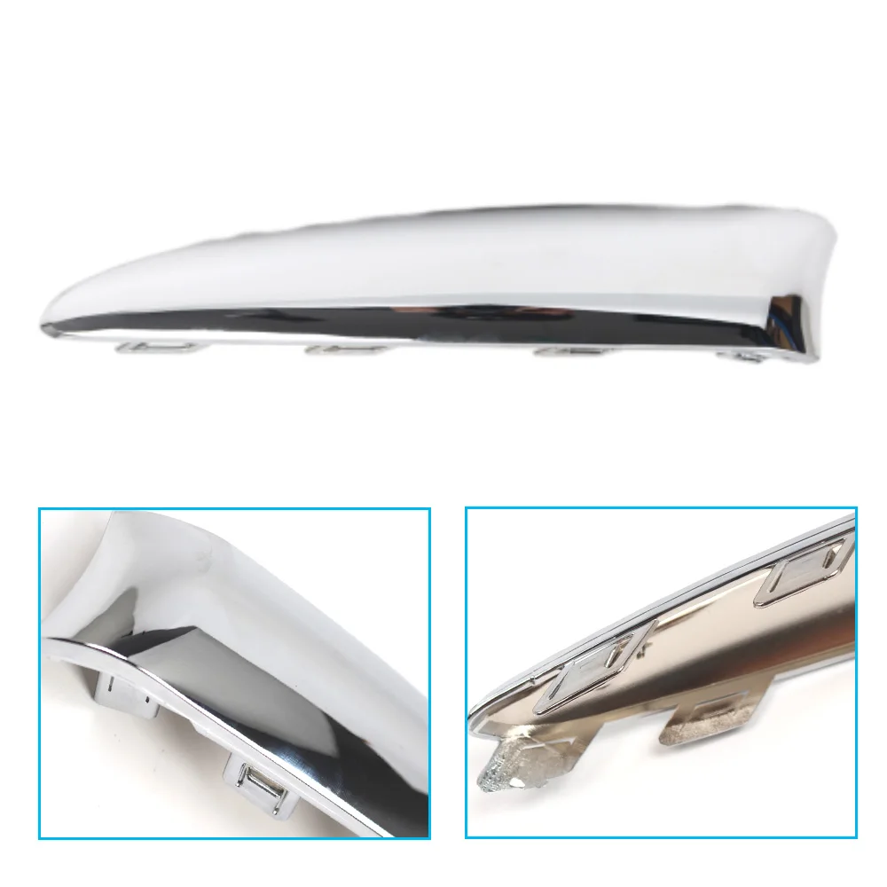 For Fiat 500 312 Lounge 2016 2017 2018 2019 2020 EU Version Chrome Car  Front Bumper Upper Grill Moulding Trim