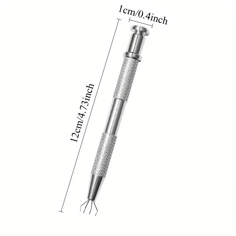Nail Art Tofu Block Grabber Pen，Metal Nail Art Sponge Grabber Tool Manicure Supplies & Accessories