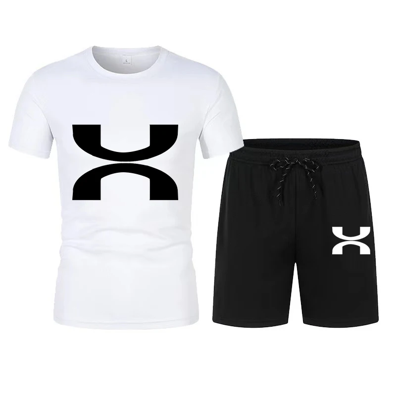 2024 Summer Fashion Men\'s Tracksuit T-shirt Shorts Set Leisure Short Sleeve Set Jogging Gym Suit Brand Clothing