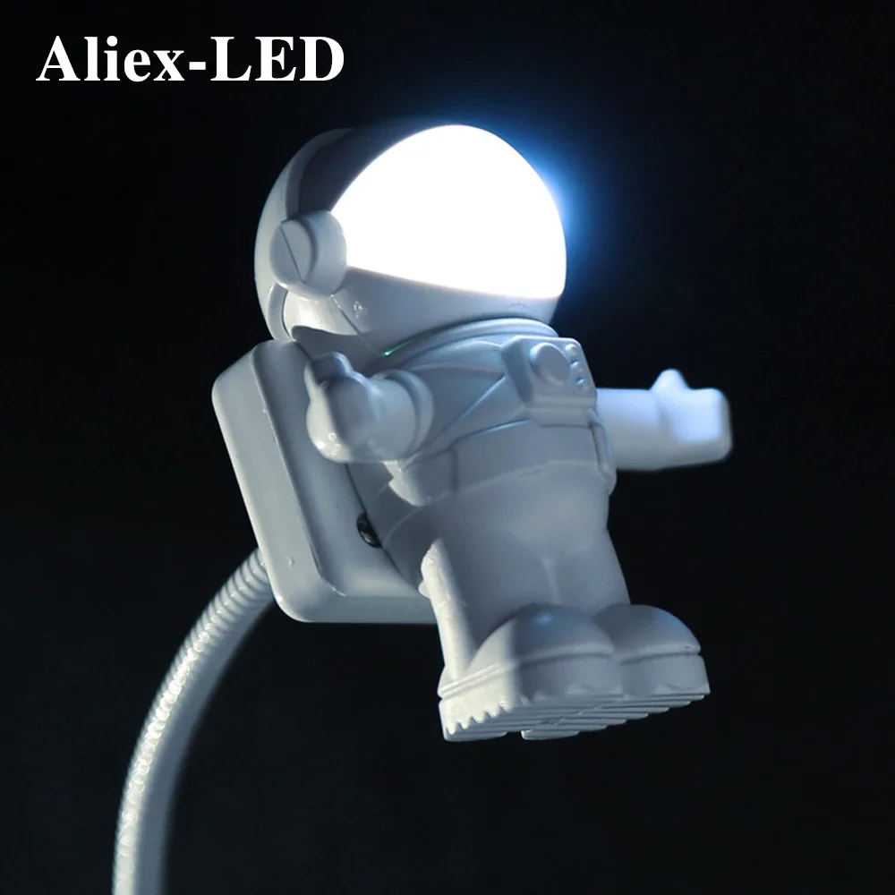 

New LED USB Night Light Astronaut Shape Portable Lighting Adjustable Foldable for Computer PC Laptop Novelty Spaceman Usb Lamp